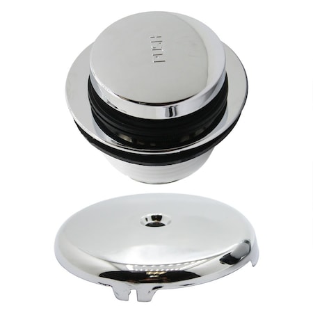 Thrifco Plumbing Bath Drain Faceplate And Tip-Toe Drain Chrome Plated. 4401702